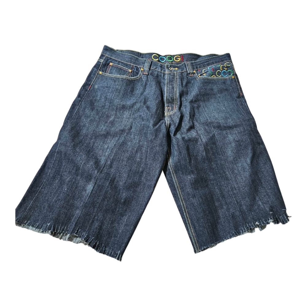 Coogi Men's Denim cut off Shorts - Dark Blue Size 40